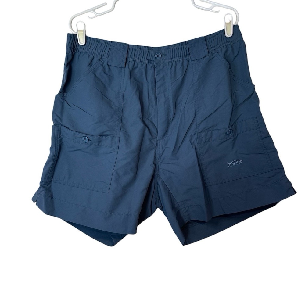 Aftco Men's Tactical Fishing Shorts Size 40 Blue Nylon Utility Outdoors Pockets